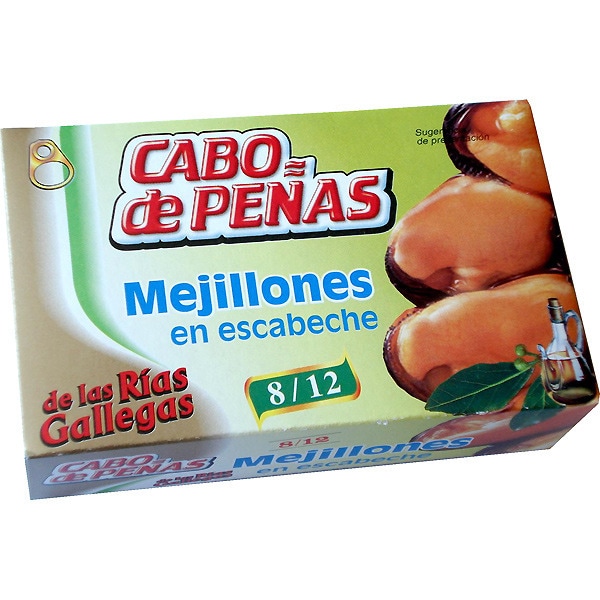 [MEJILLONES0040] CABO DE PEÑAS MEJILLONES ESCABECHE 8/12 OL 120