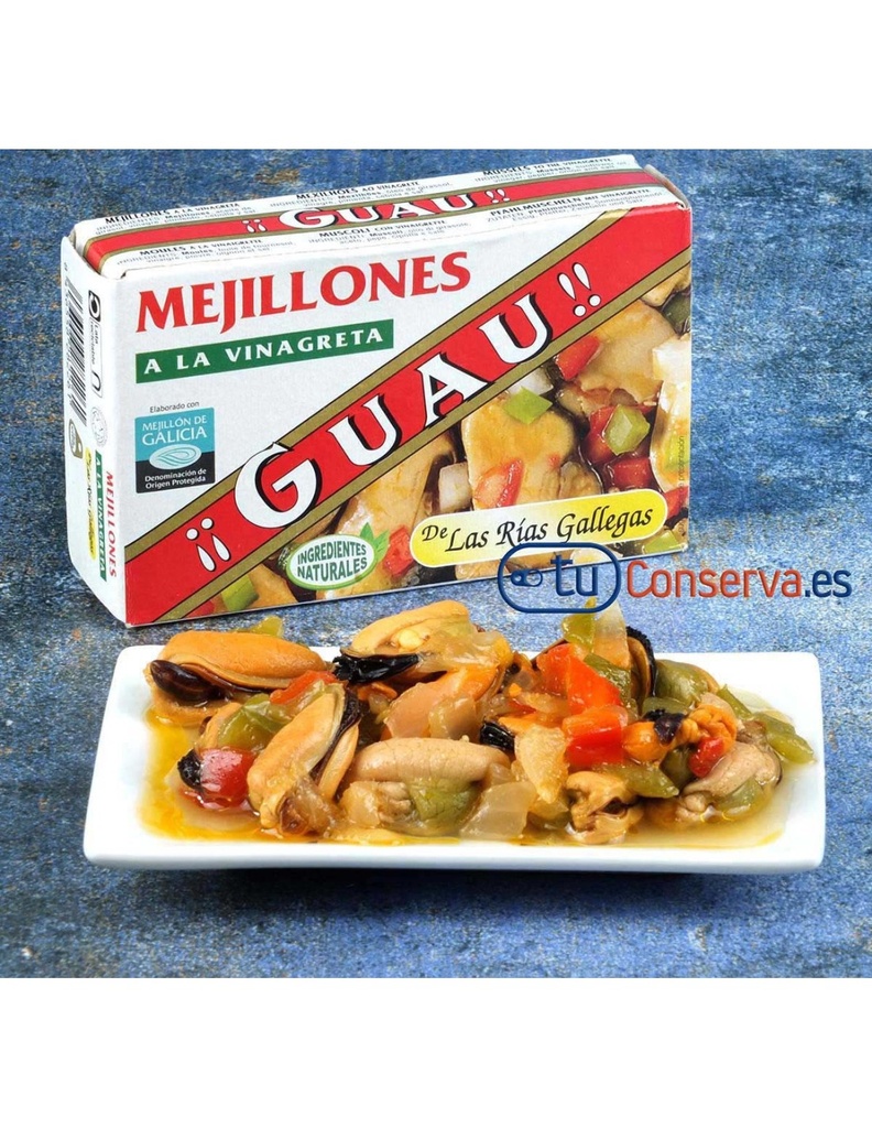 [MEJILLONES0052] GUAU MEJILLONES A LA VINAGRETA OL 120