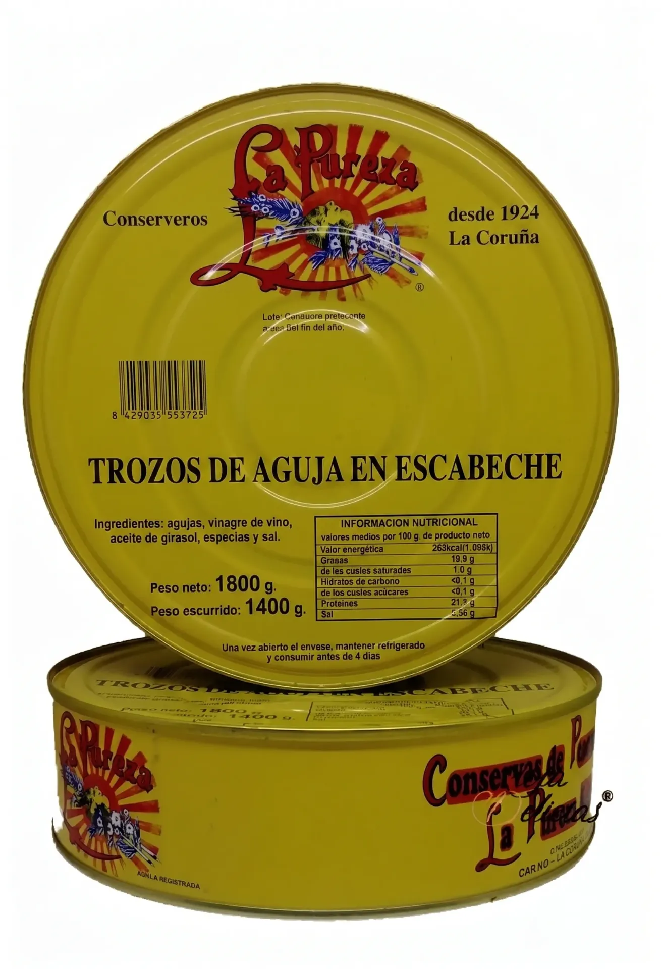 LA PUREZA AGUJAS ESCABECHE TROZOS RO.1000