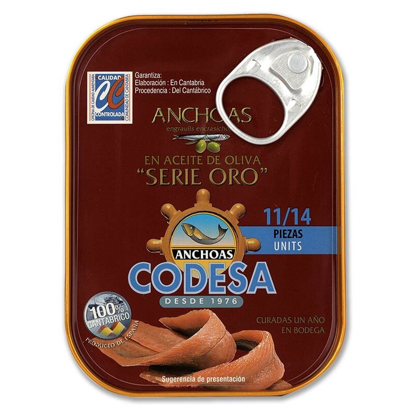 CODESA ANCHOAS OLIVA SERIE ORO 180 GR
