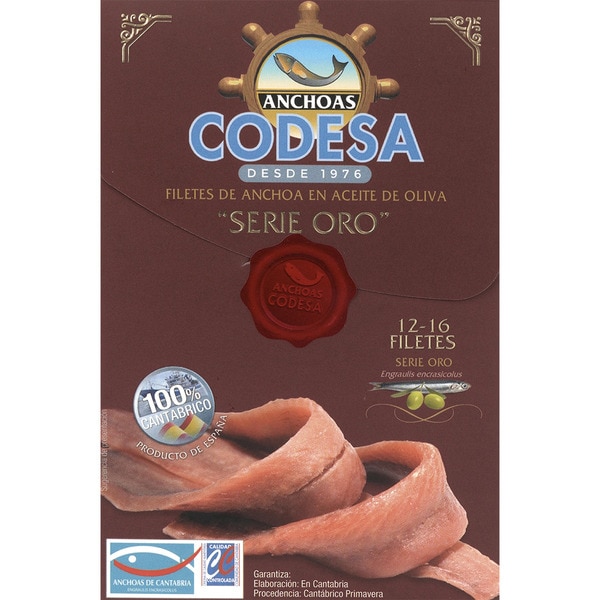 CODESA ANCHOAS SERIE ORO ESTUCHE 120 GRS.