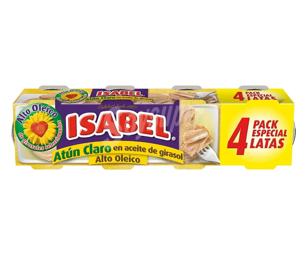 [ATUN0092] ISABEL ATUN CLARO OLEICO 80 GR PACK 3+1