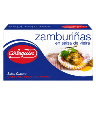 [ALMEJAS0016] ARLEQUIN ZAMBURIÑAS SALSA VIEIRA 115 GR
