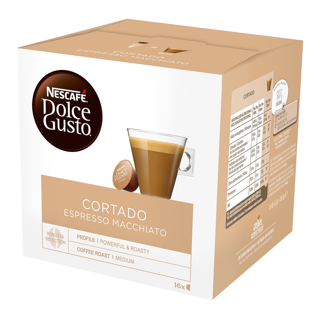 [CAFE0039] DOLCE GUSTO CORTADO 16 CAPSULAS