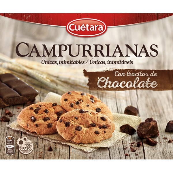 [GALLETA0129] CUETARA CAMPURRIANAS CON CHOCOLATE 466 GR.