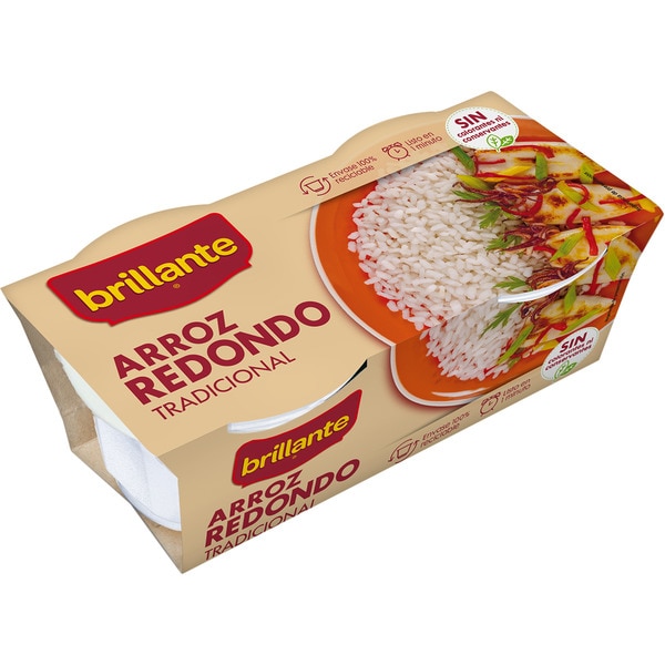 BRILLANTE ARROZ REDONDO VASITO PACK 2 X125 GR