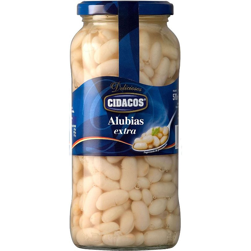 [ALUBIA0009] CIDACOS ALUBIAS COCIDAS VERDURAS 1 KG