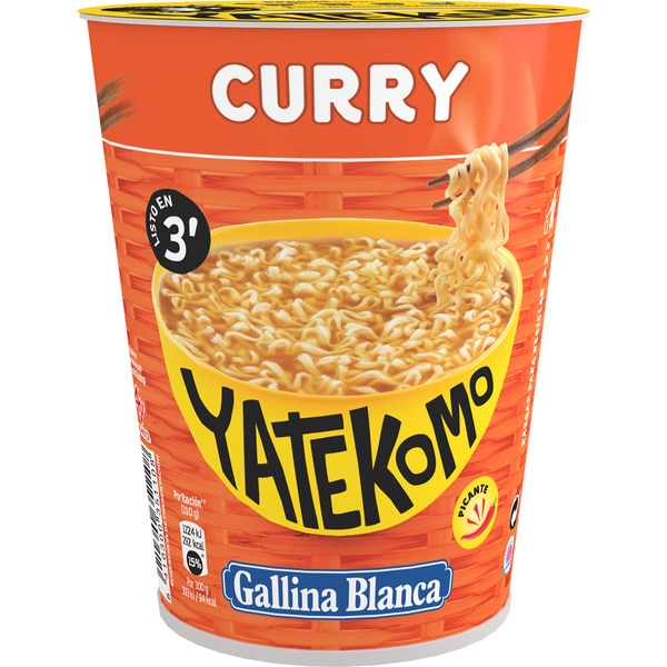 [SOPA0021] YATEKOMO GALLINA B. FIDEOS CURRY 61 GR