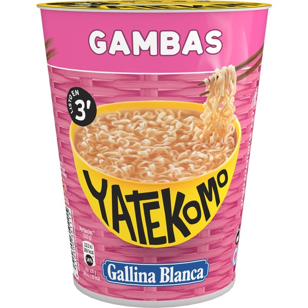 [SOPA0026] YATEKOMO GALLINA B. FIDEOS GAMBAS 60 GR