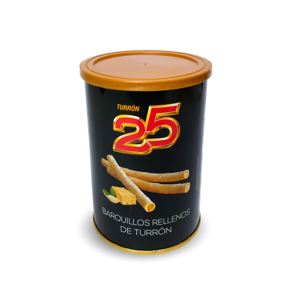 [GALLETA0042] 25 BARQUILLOS RELLENOS DE TURRON 200 GR