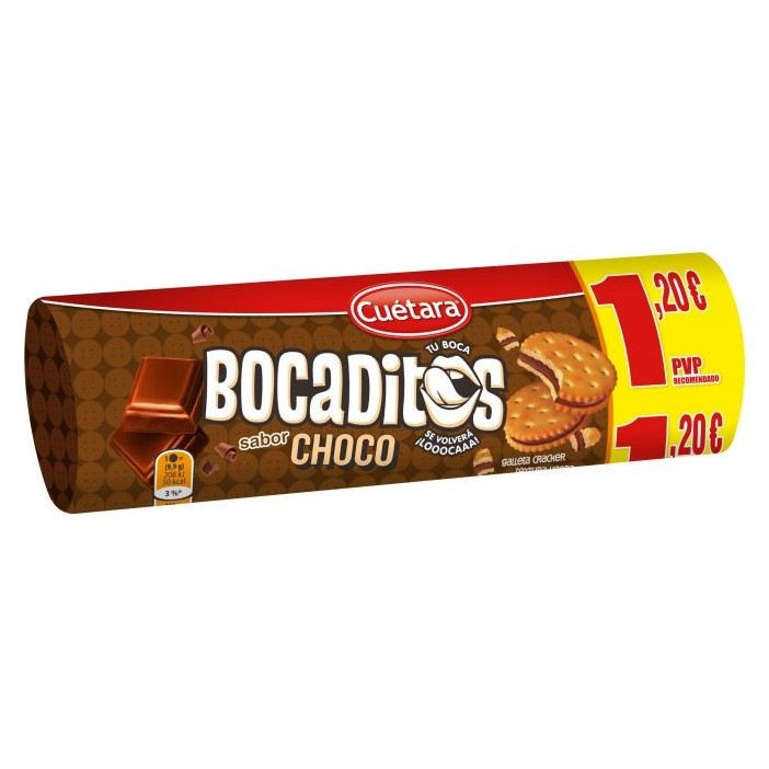 [GALLETA0084] CUETARA BOCADITOS CHOCOLATE 150 GR