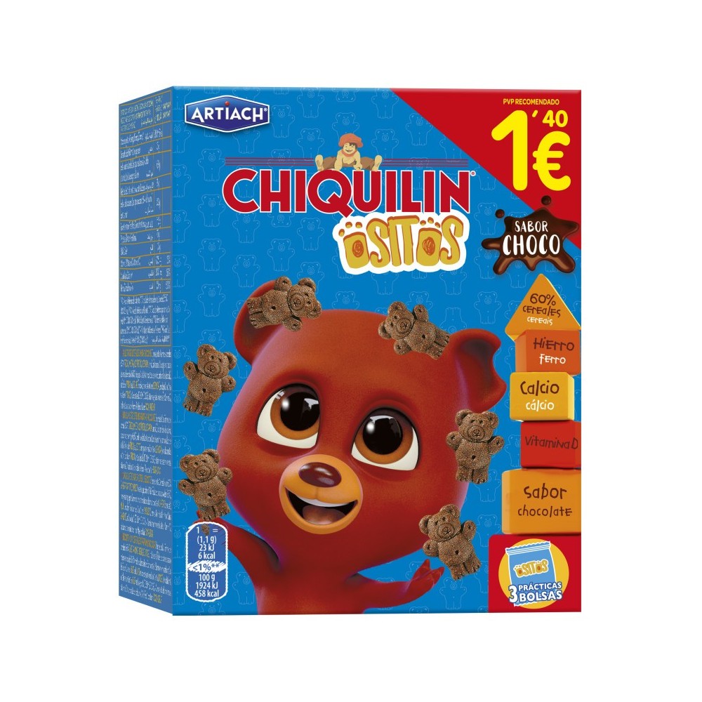 [GALLETA0097] CHIQUILIN OSITOS CHOCO 120 GR