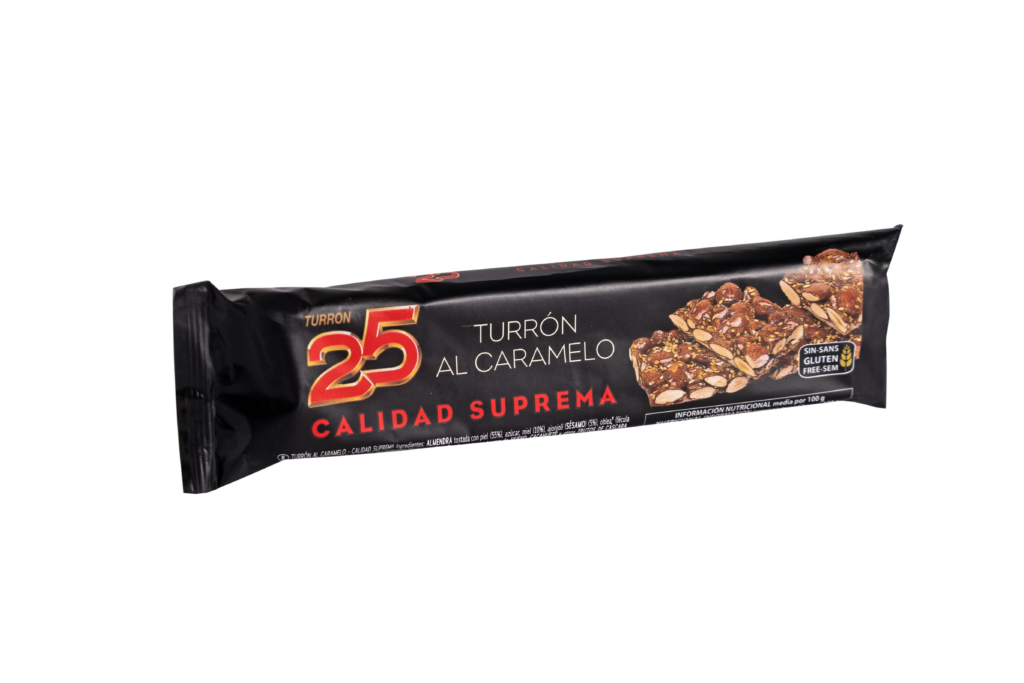 [TURRON0019] 25 TURRON AL CARAMELO 75 GR