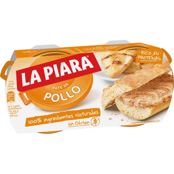 PIARA PATE POLLO PACK 2 UND