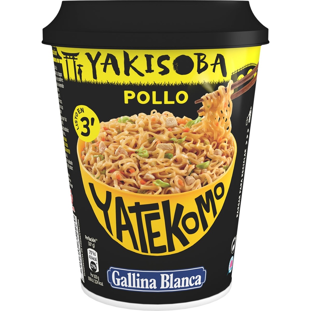 [FIDEOS0017] YATEKOMO YAKISOBA POLLO 93 GR