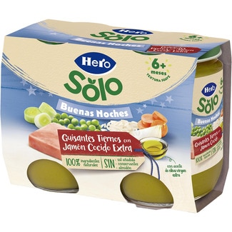 [POTITO0018] BABY HERO B. NOCHES JAMON GUISANTES PACK 2X 200 GR