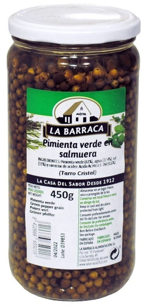 [PIMIENTA0007] BARRACA PIMIENTA VERDE SALMUERA 450 GRS.