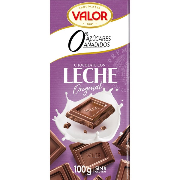 [CHOCOLATE0009] VALOR CHOCOLATE CON LECHE SIN AZUCAR 125 GR