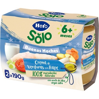 [POTITO0030] BABY HERO B. NOCHES VERDURA CON RAPE PACK 2X200 GR