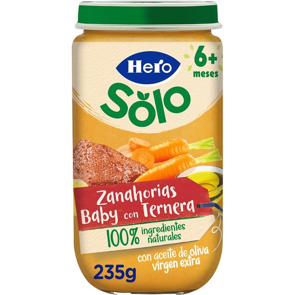 [POTITO0003] BABY HERO ZANAHORIAS BABY CON TERNERA 250 GR