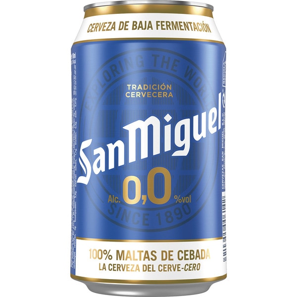 SAN MIGUEL 00 CERVEZA SIN LATA 33 CL