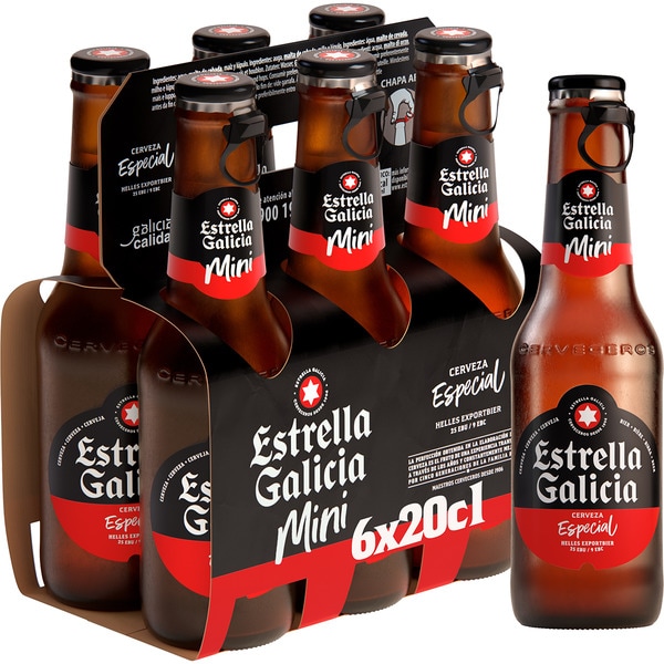 [CERVEZA0077] ESTRELLA GALICIA ABREFACIL 6X20 CL