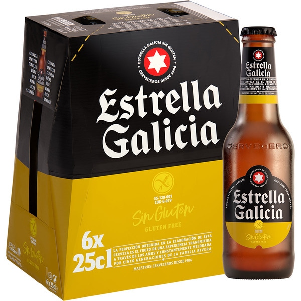 [CERVEZA0084] ESTRELLA GALICIA SIN GLUTEN PACK 6