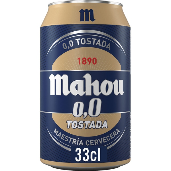 [CERVEZA0096] MAHOU 00 TOSTADA  LATA 33 CL