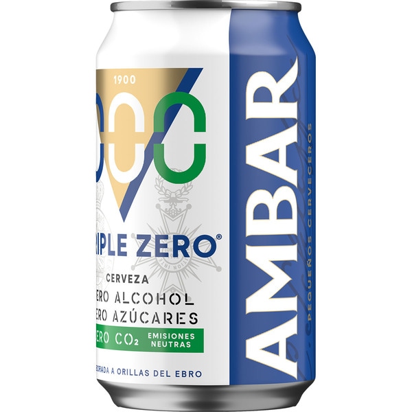 [CERVEZA0099] AMBAR TRIPLE ZERO  33 CL LATA
