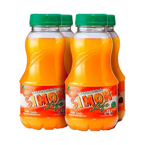 [ZUMO0109] SIMON LIFE MANDARINA 20 CL PACK 4 UND