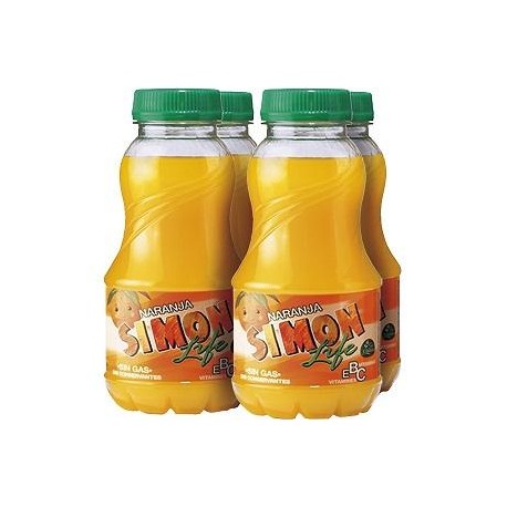 [ZUMO0110] SIMON LIFE NARANJA 20 CL PACK 4 UND