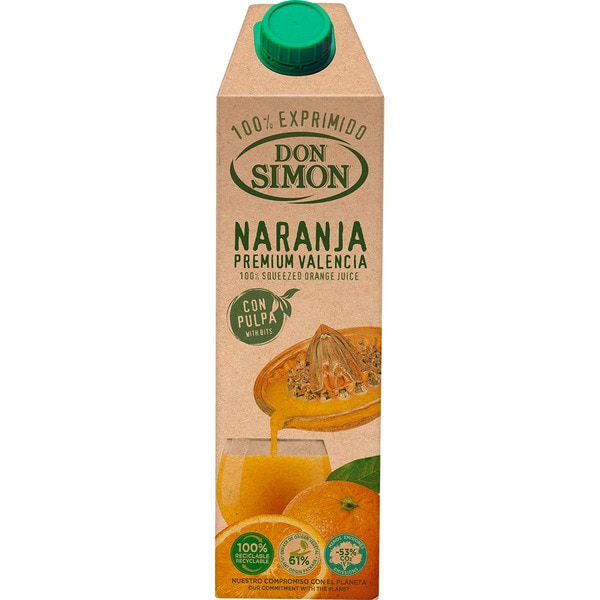 [ZUMO0180] DON SIMON NARANJA EXPRIMIDA CON PULPA 1 L