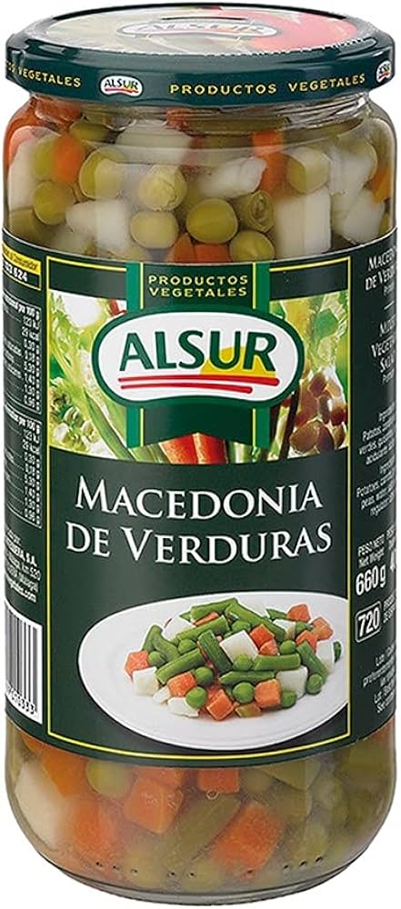 [MACEDONIA0008] ALSUR MACEDONIA DE VERDURA FRASCO 660 GR