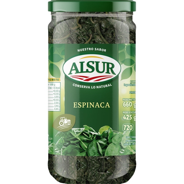 ALSUR ESPINACAS 660 GR