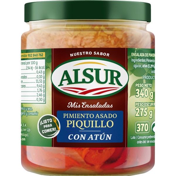 [ENSALADILLA0010] ALSUR ENSALADILLA PIMIENTOS Y ATUN 280 GR