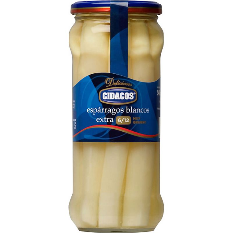 [ESPARRAGOS0034] CIDACOS ESPARRAGOS BLANCOS 6/12 540 GR