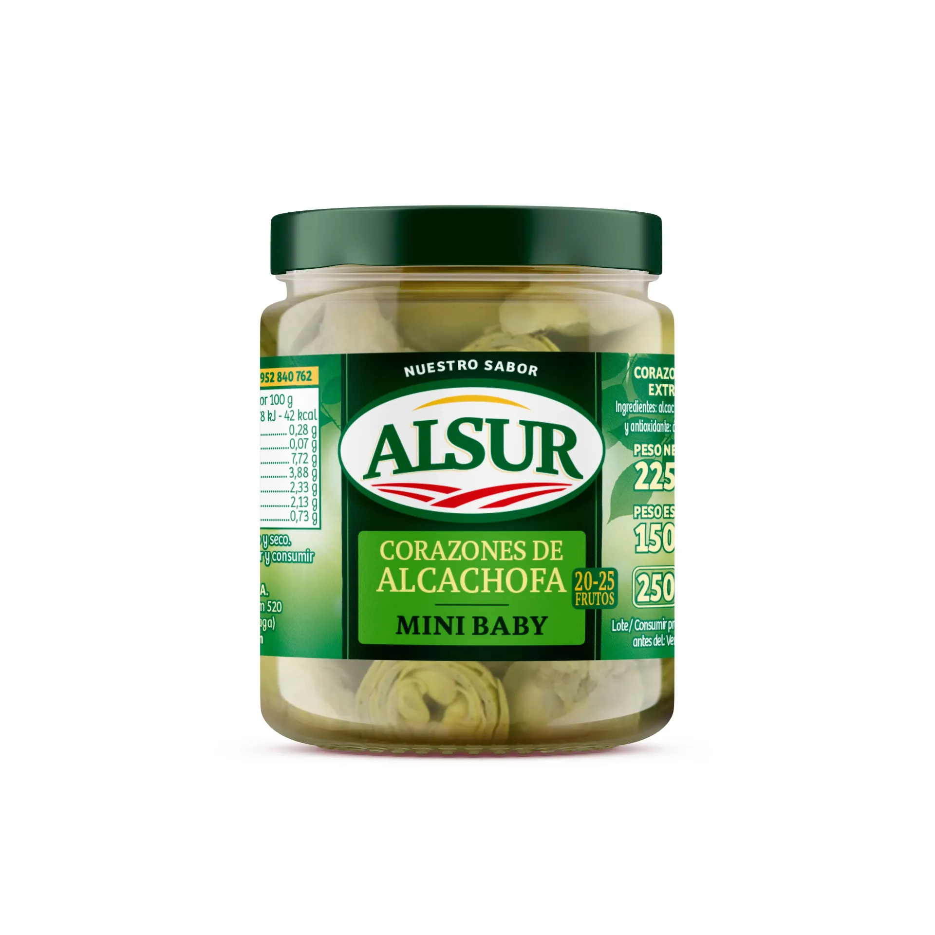 [ALCACHOFAS0018] ALSUR ALCACHOFAS 20/25 205 GR