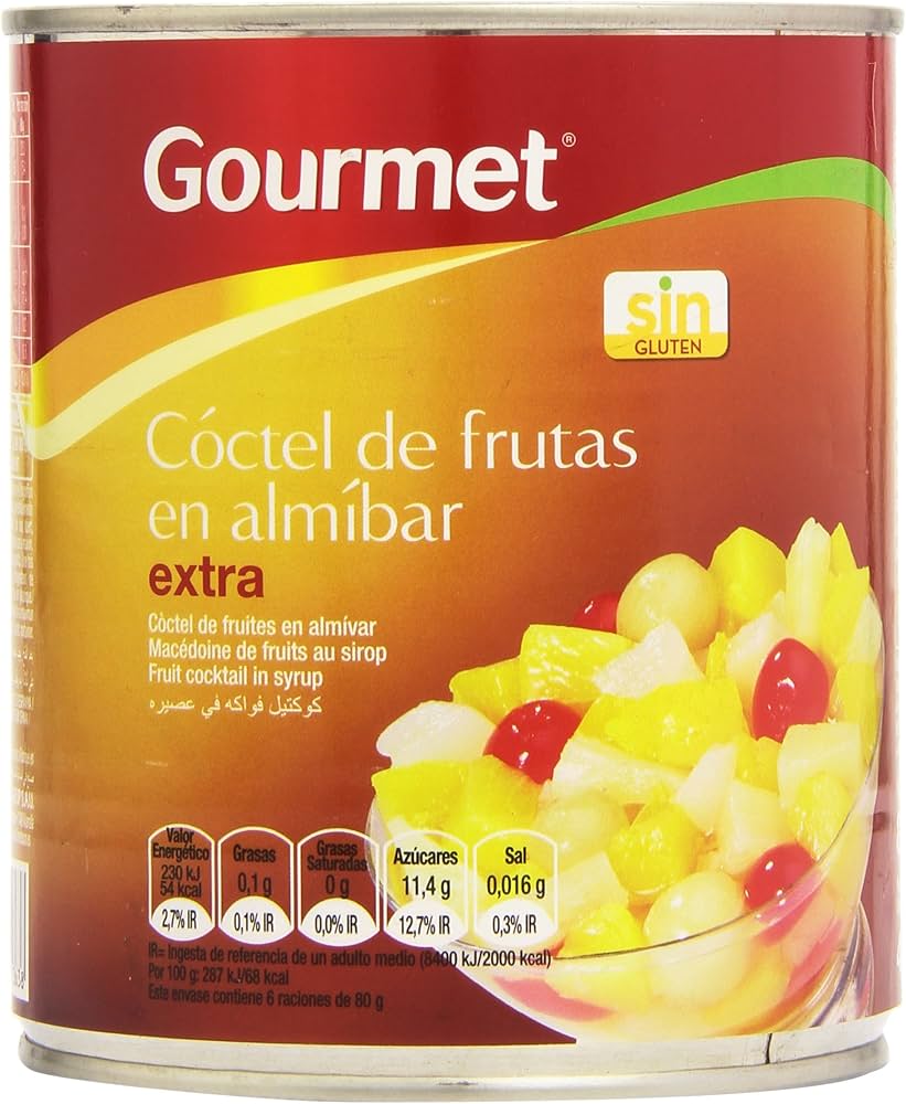 [COCTELFRUTAS0010] GOURMET COCKTAIL FRUTAS 480 GR