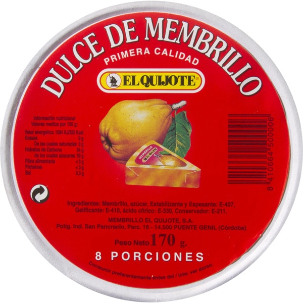[MEMBRILLO0007] QUIJOTE MEMBRILLO PORCIONES 8 UND