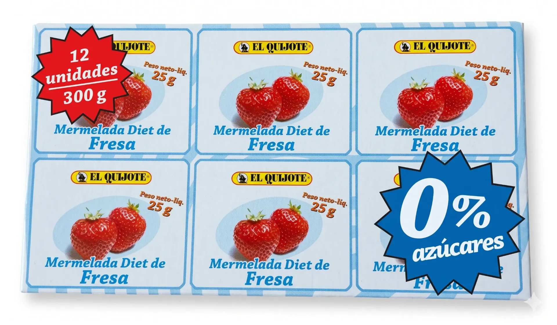 [MERMELADA0025] QUIJOTE MERMELADA DIET FRESA PACK 12X25 GR