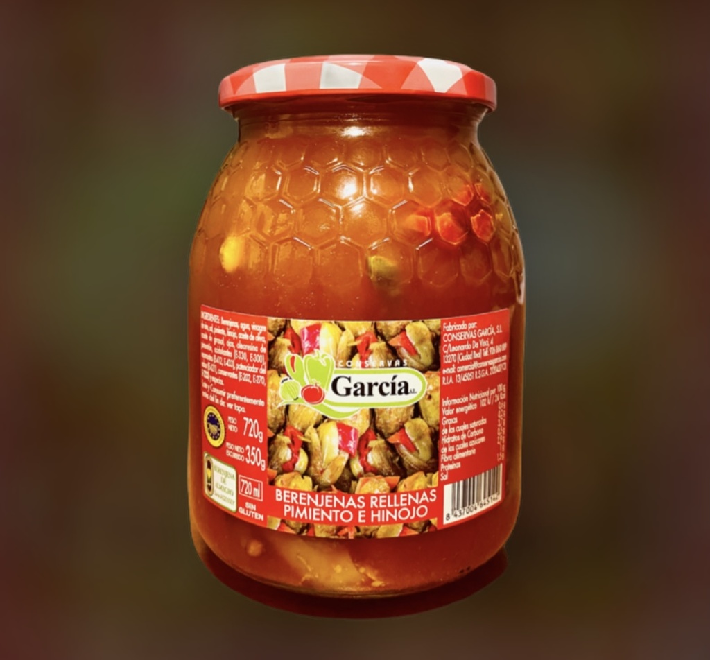 [BERENJENAS0011] GARCIA BERENJENAS RELLENAS 6/8 400 GR CRISTAL