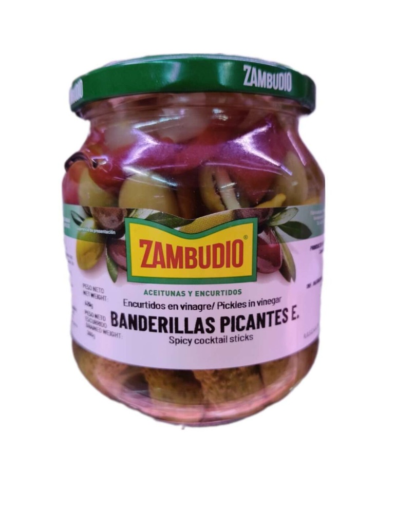 [BANDERILLAS0014] ZAMBUDIO BANDERILLAS PICANTES 620 G