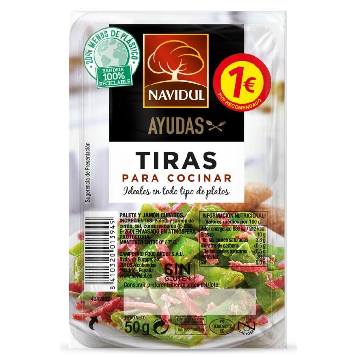 [JAMON0101] NAVIDUL TIRAS JAMON CURADO 50 GR