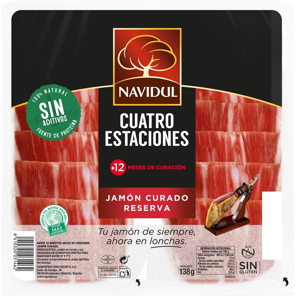 [JAMON0154] NAVIDUL JAMON CURADO 4 ESTACIONES 96 GR