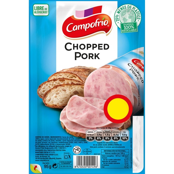 [CHOPPED0018] CAMPOFRIO CHOPPED PORK LONCHEADO 95 GR.