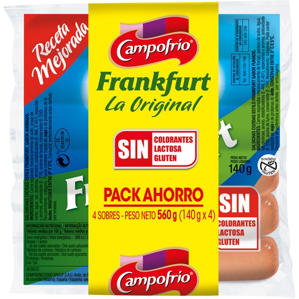 [SALCHICHAS0024] CAMPOFRIO SALCHICHAS FRANKFURT PACK 4