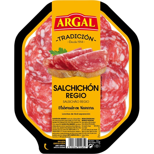 [SALCHICHON0064] ARGAL SALCHICHON AL PLATO 75 GR