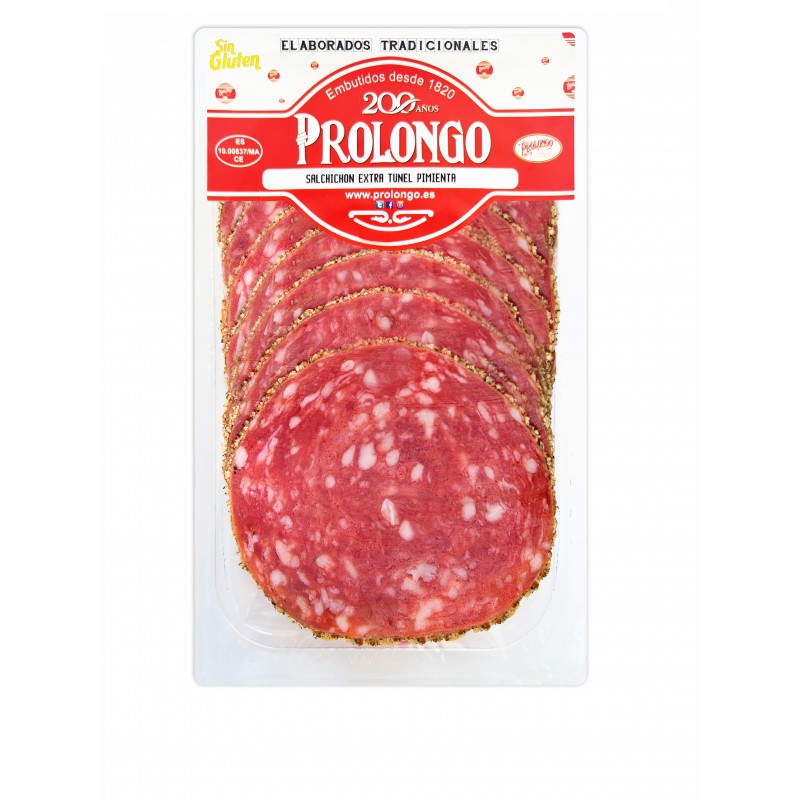 [SALCHICHON0086] PROLONGO SALCHICHON TUNEL PIMIENTA 80 GR