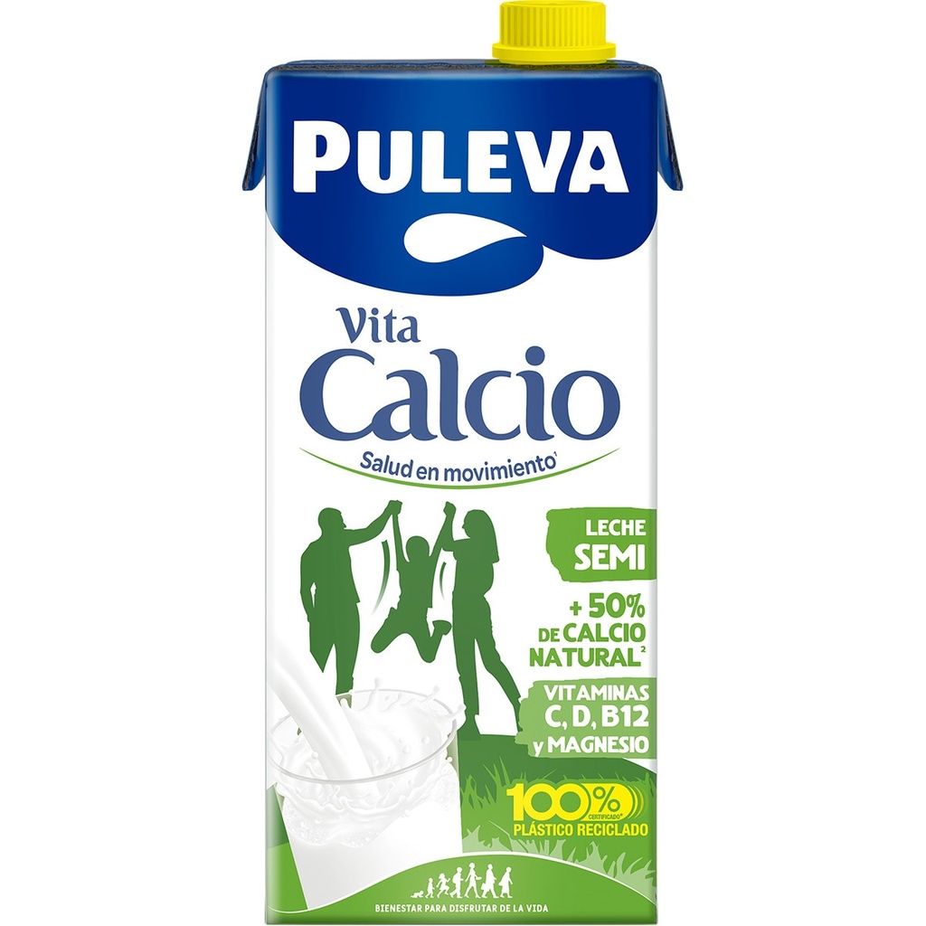 [LECHE0050] PULEVA 6X1 L. SEMIDESNATADA CALCIO LECHE