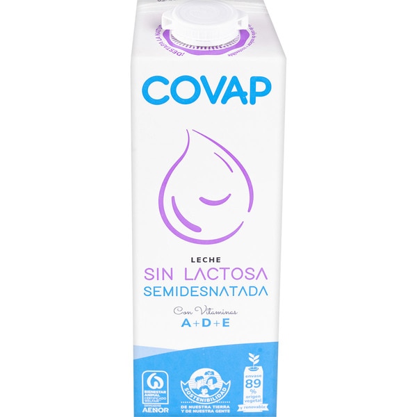 [LECHE0062] COVAP SIN LACTOSA SEMIDESNATADA 1L
